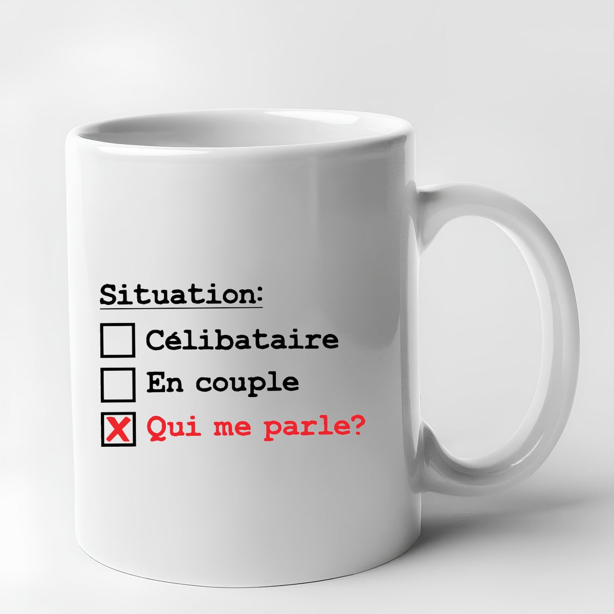 Mug Situation célibataire Blanc