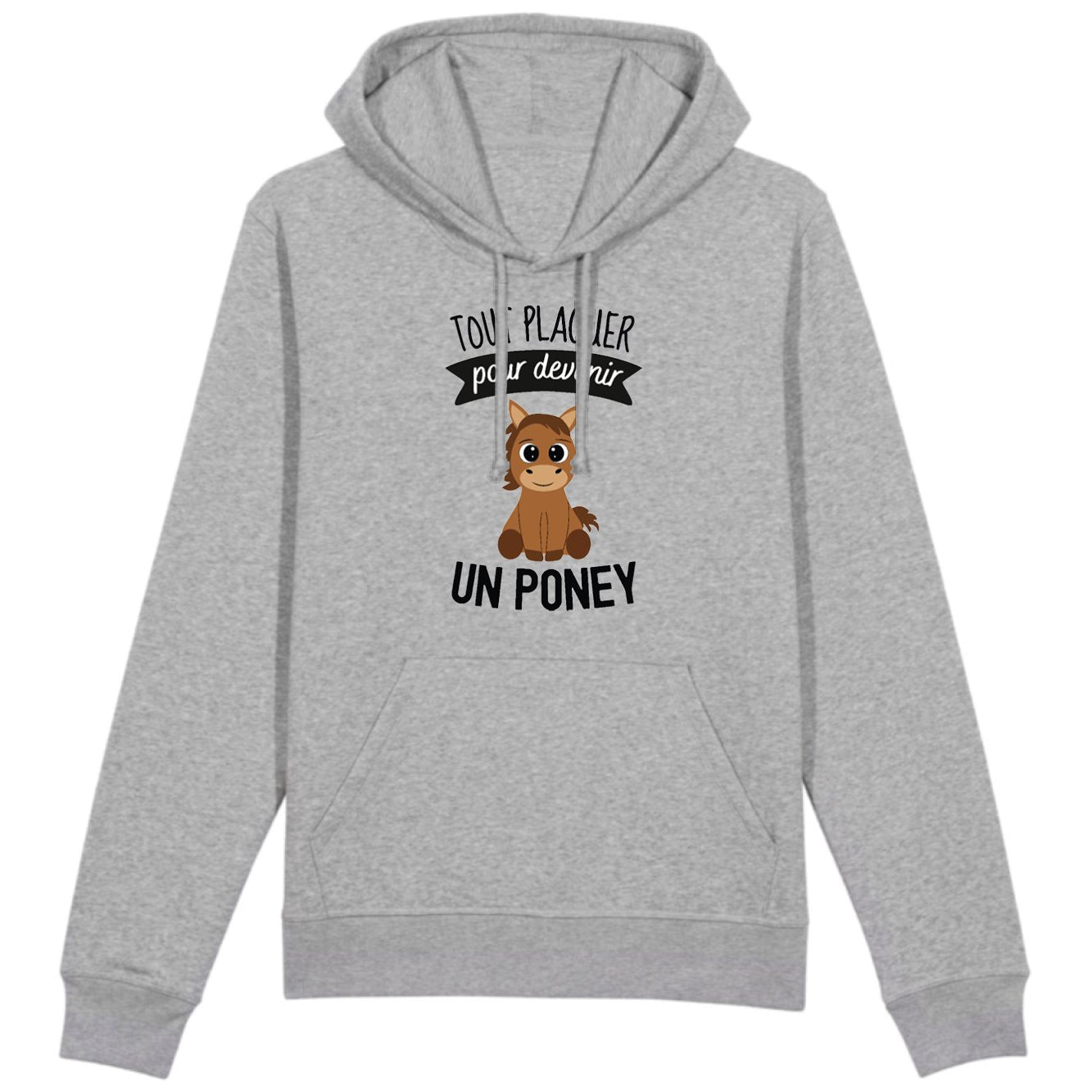 Sweat Capuche Adulte Tout plaquer pour devenir un poney