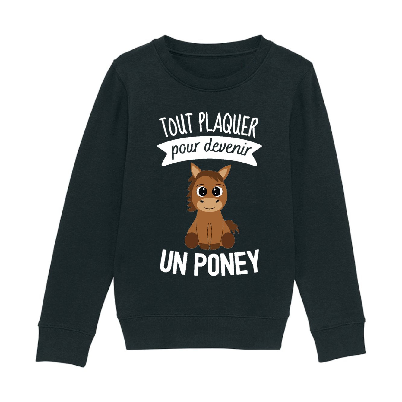 Sweat Enfant Tout plaquer pour devenir un poney