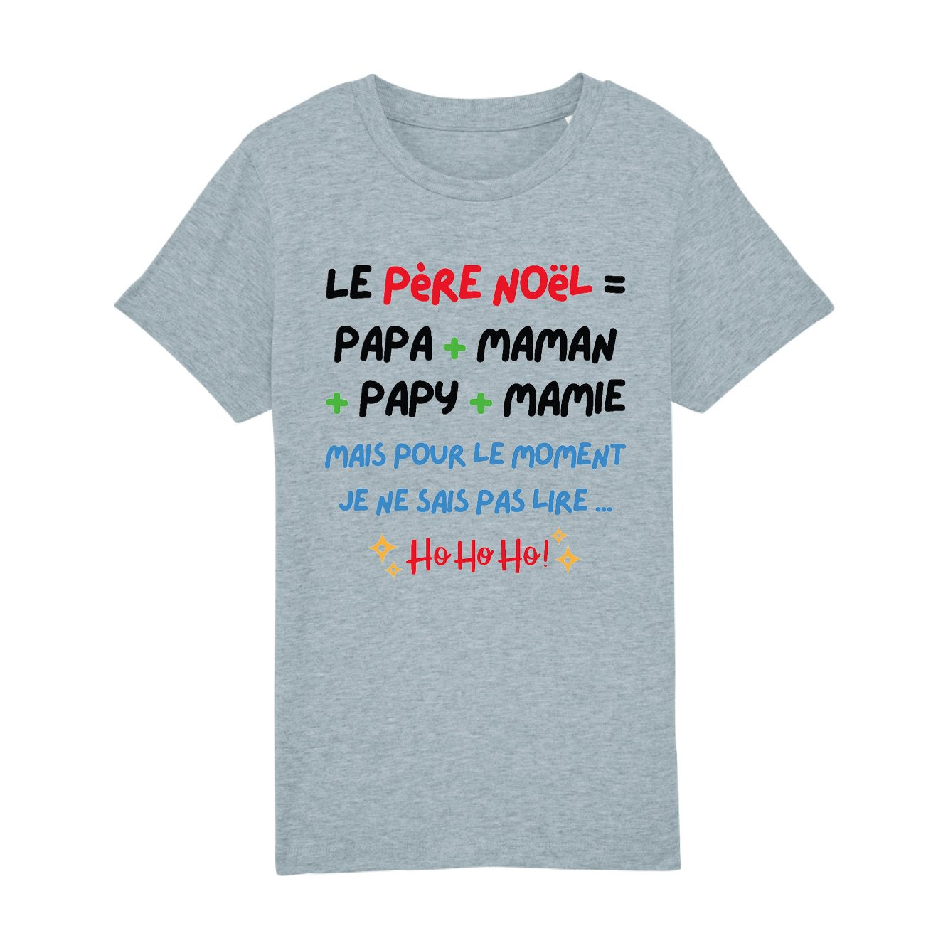 T-Shirt Enfant Le Père Noël c'est papa maman papy mamie
