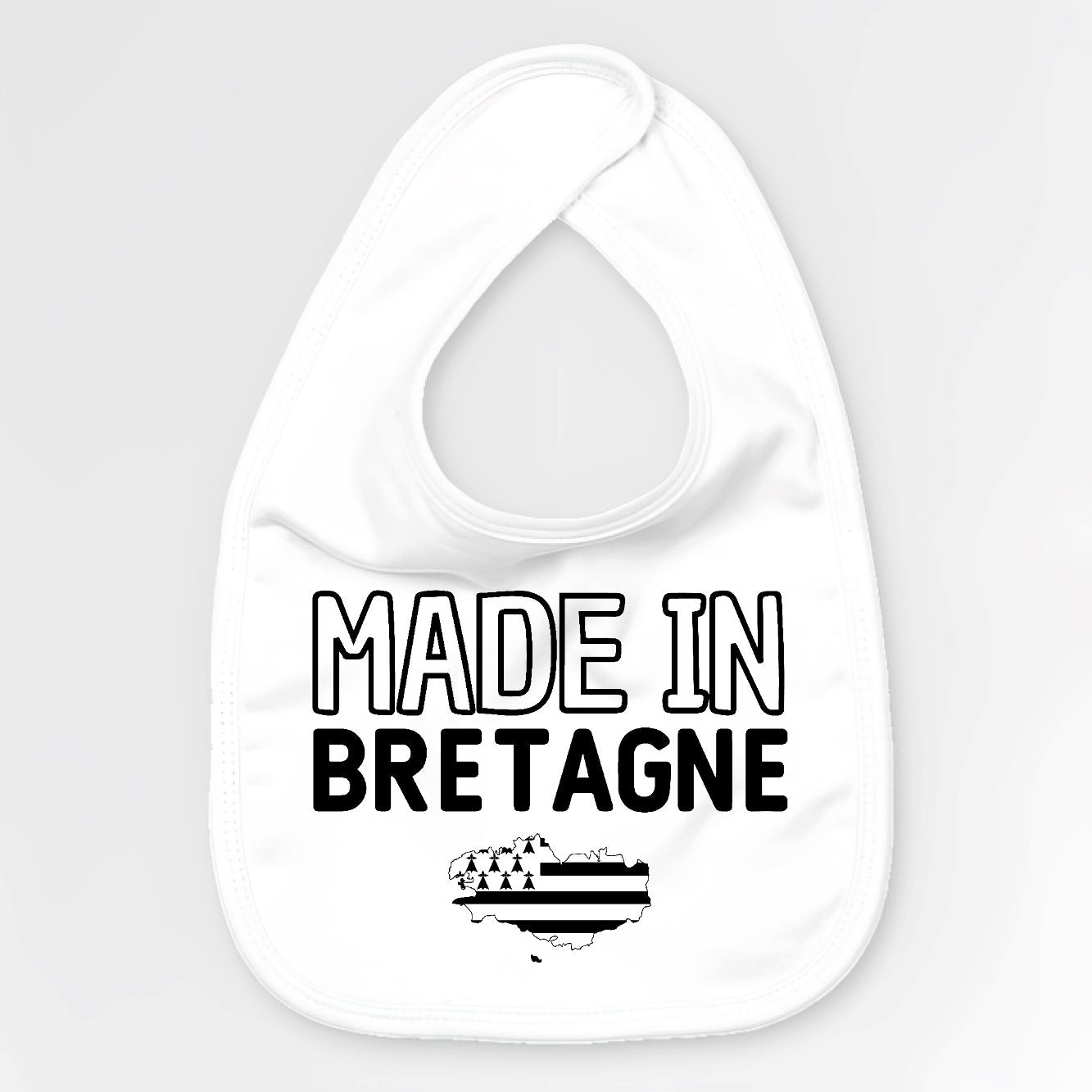 Bavoir Bébé Made in Bretagne Blanc
