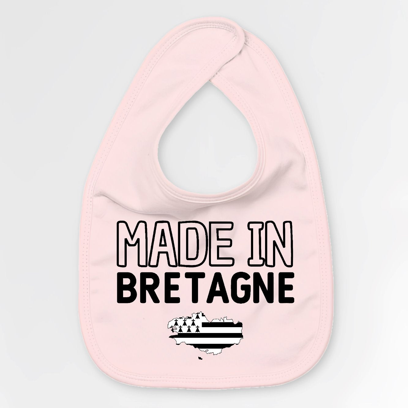 Bavoir Bébé Made in Bretagne Rose