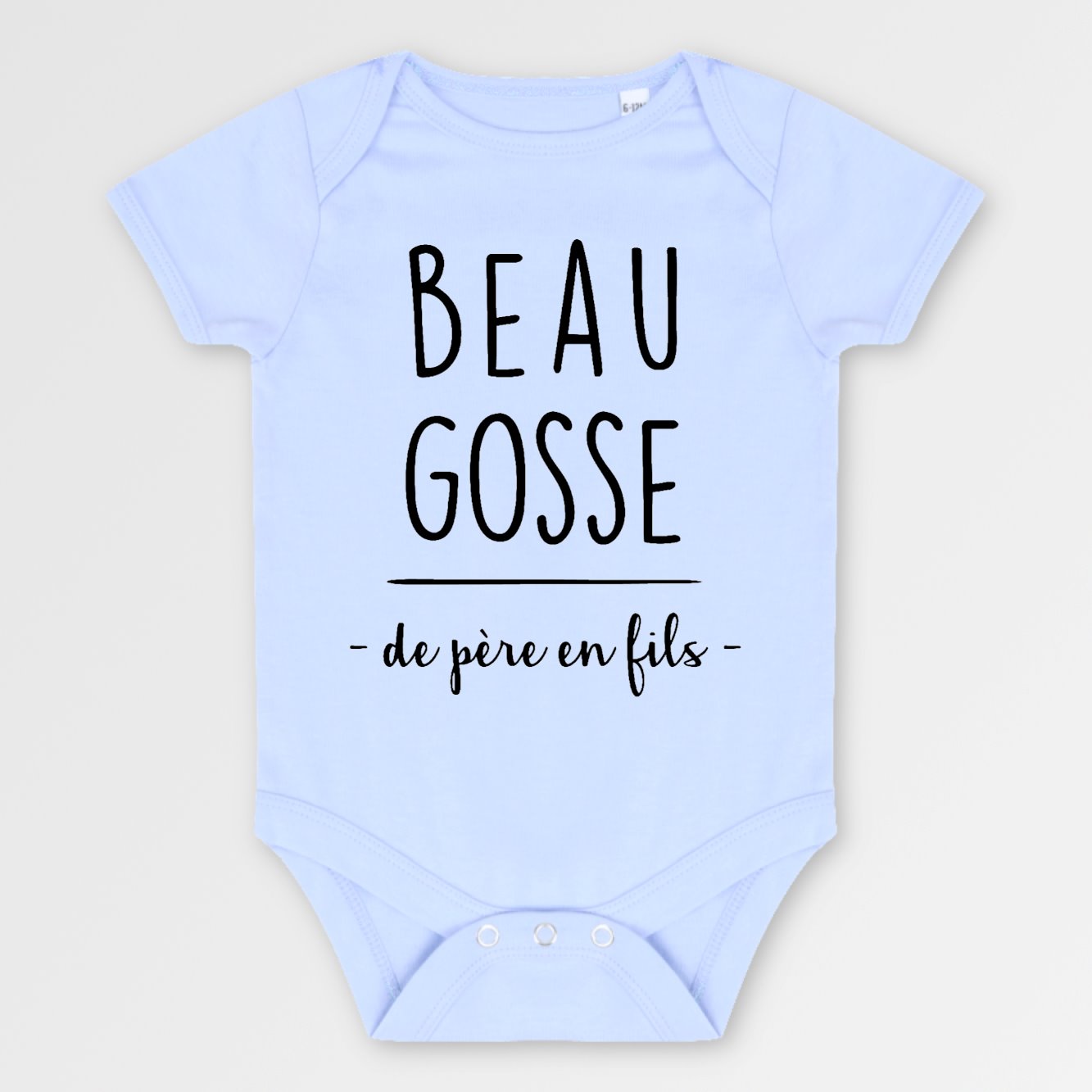 Body Bébé Beau gosse de père en fils Bleu