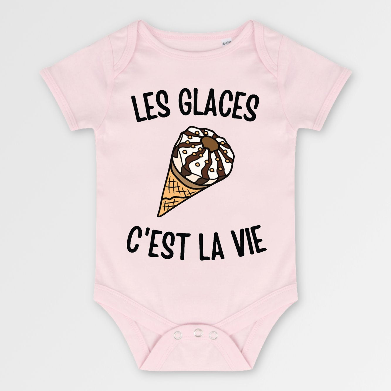 Body Bébé Les glaces c'est la vie Rose
