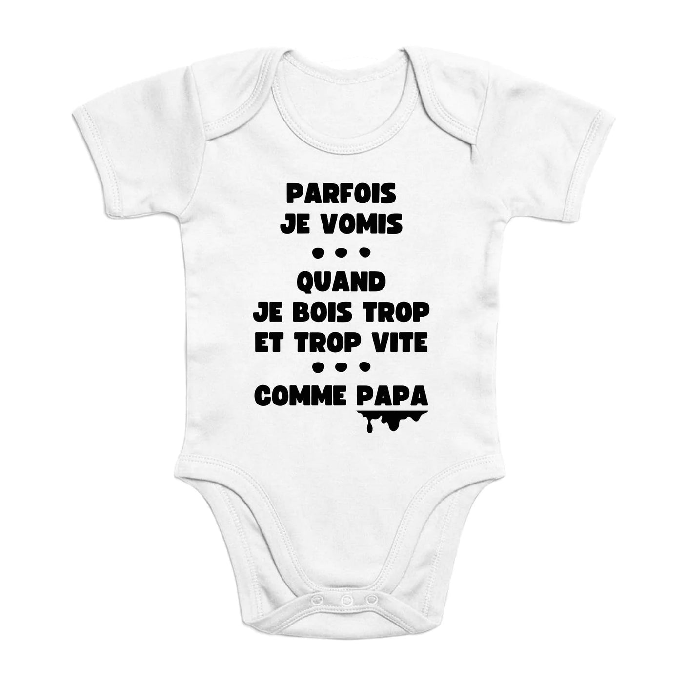 Body Bébé Parfois je vomis comme papa