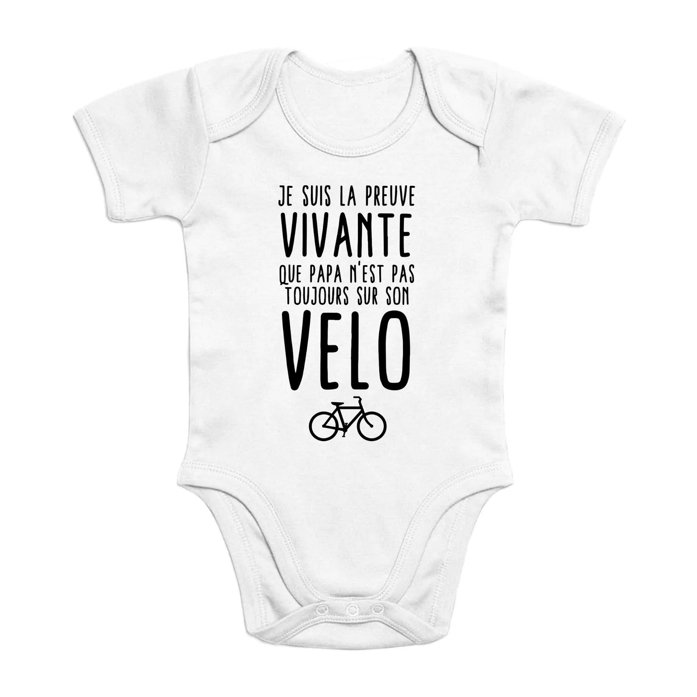 Body Bébé Preuve que papa n'est pas toujours sur son vélo