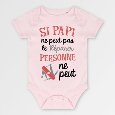 Body Bébé Si papi ne peut pas pas le réparer Rose