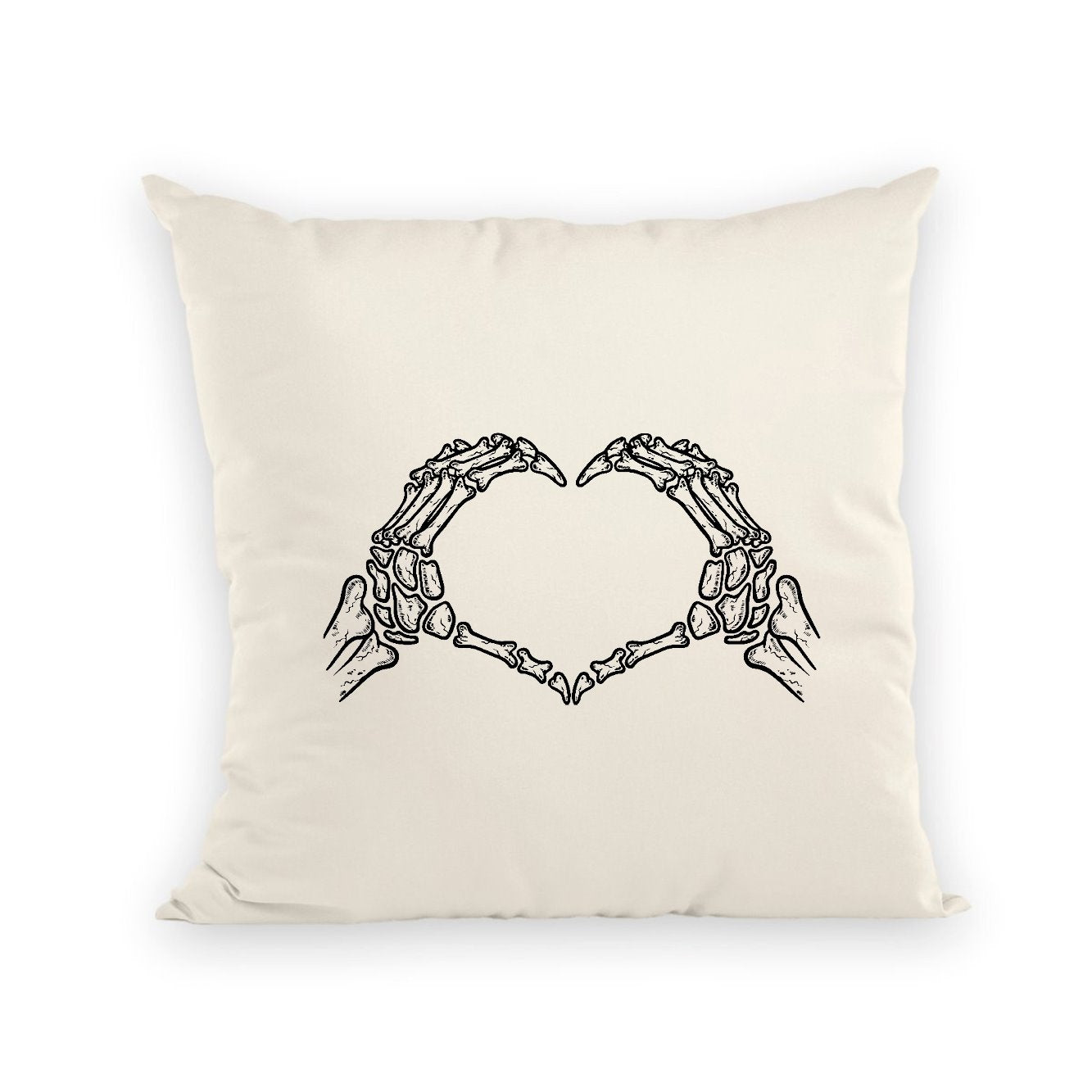 Coussin Coeur mains squelette