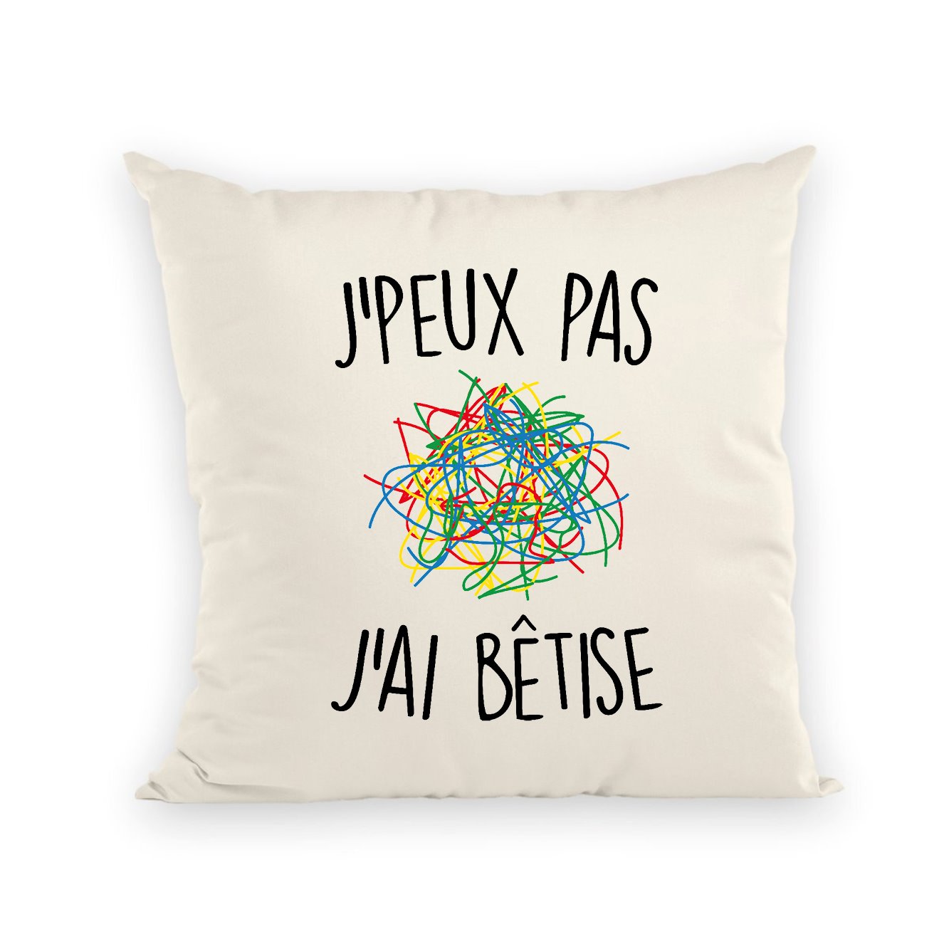 Coussin J'peux pas j'ai bêtise