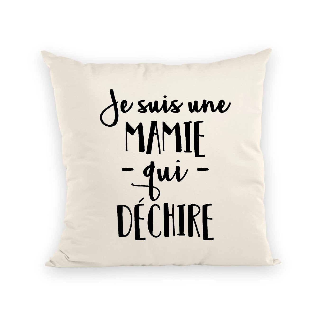 Coussin Mamie qui déchire