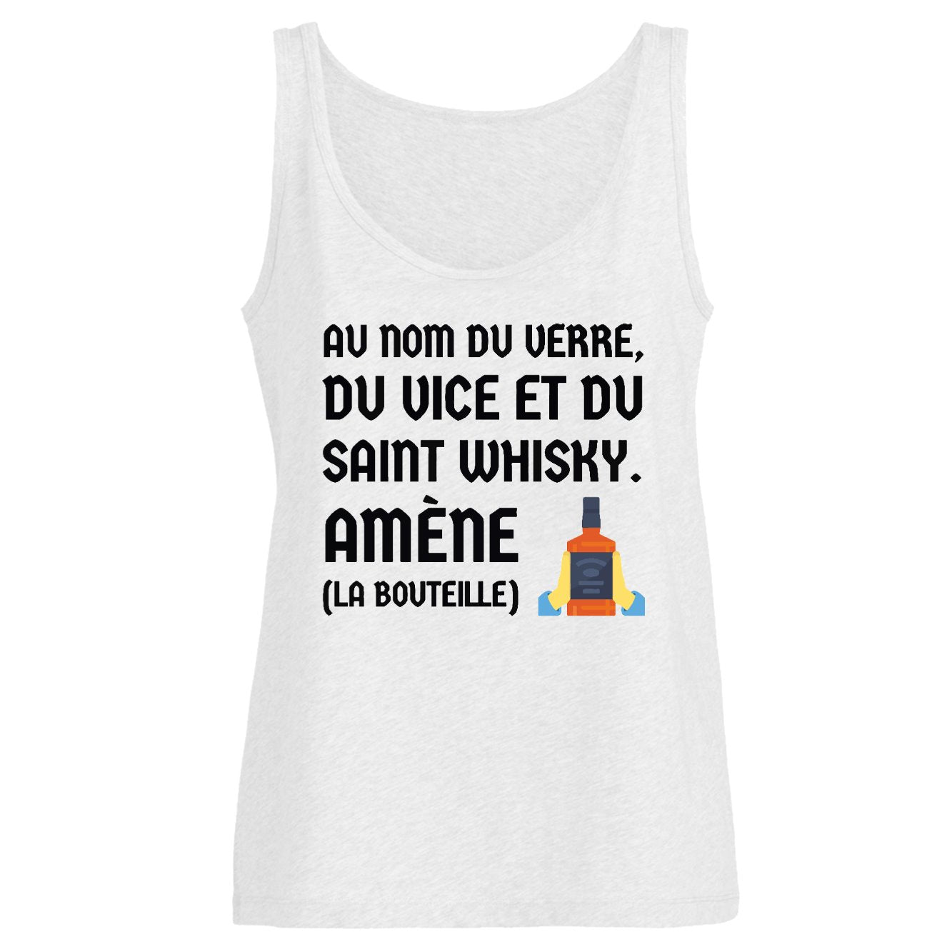 Débardeur Femme Au nom du verre du vice et du saint whisky