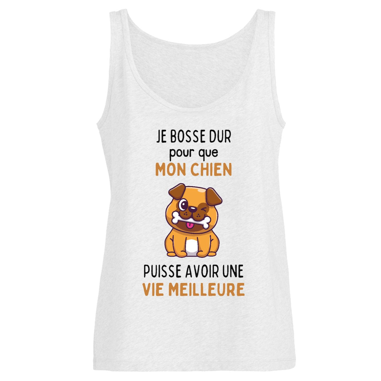 Débardeur Femme Je bosse dur pour mon chien