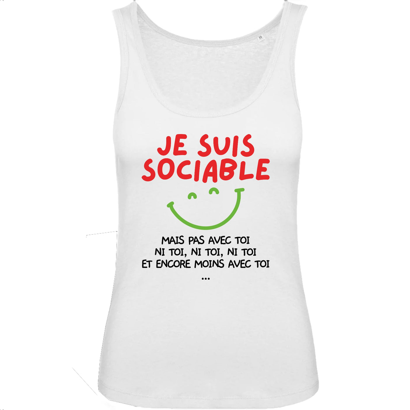 Débardeur Femme Je suis sociable mais pas avec toi