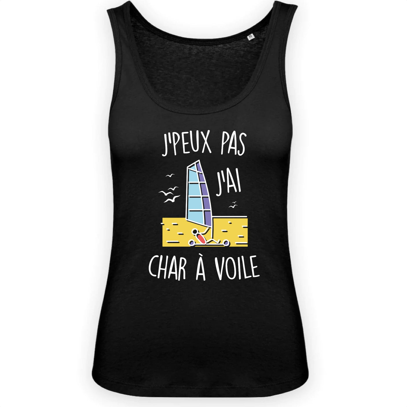Débardeur Femme J'peux pas j'ai char à voile