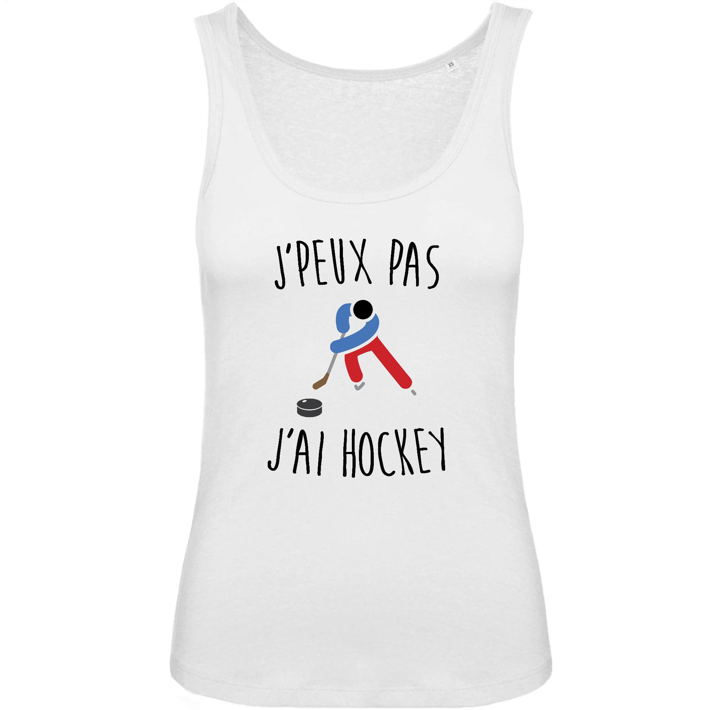 Débardeur Femme J'peux pas j'ai hockey