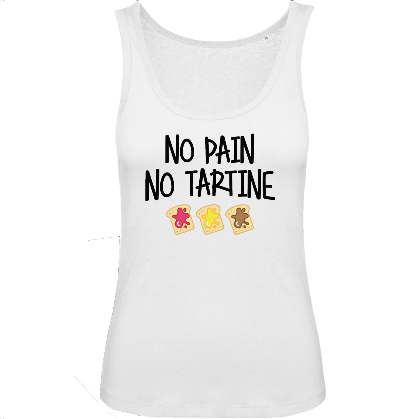 Débardeur Femme No pain no tartine