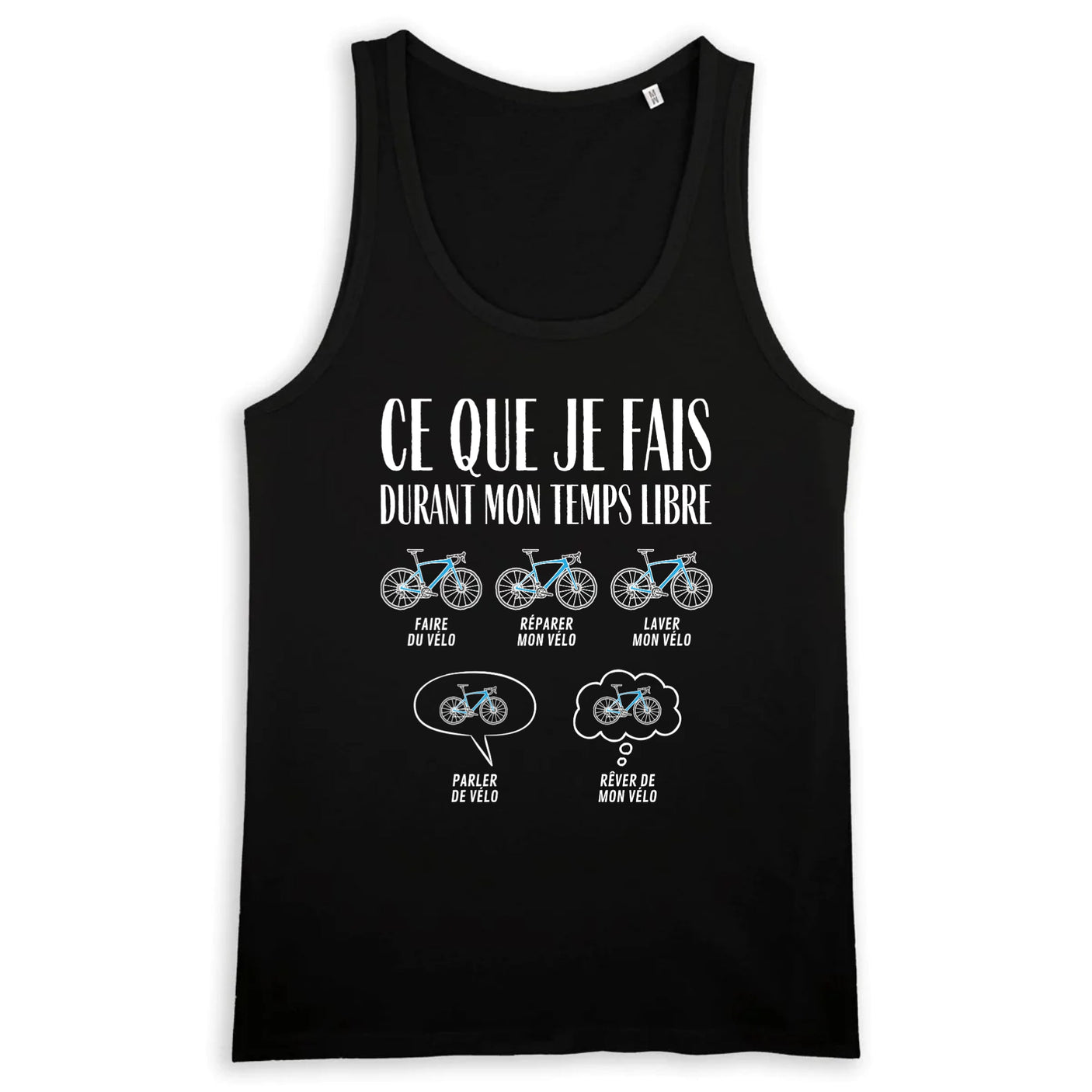 Débardeur Homme Ce que je fais durant mon temps libre Vélo