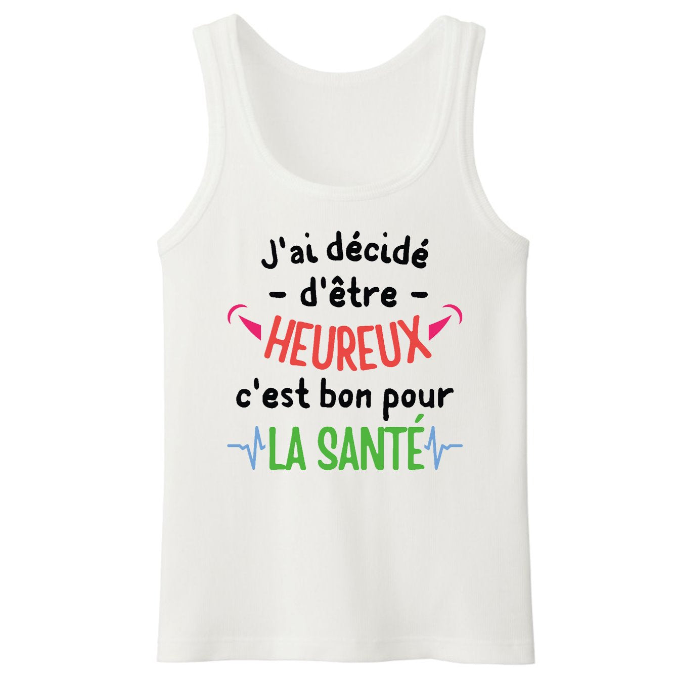 Débardeur Homme J'ai décidé d'être heureux