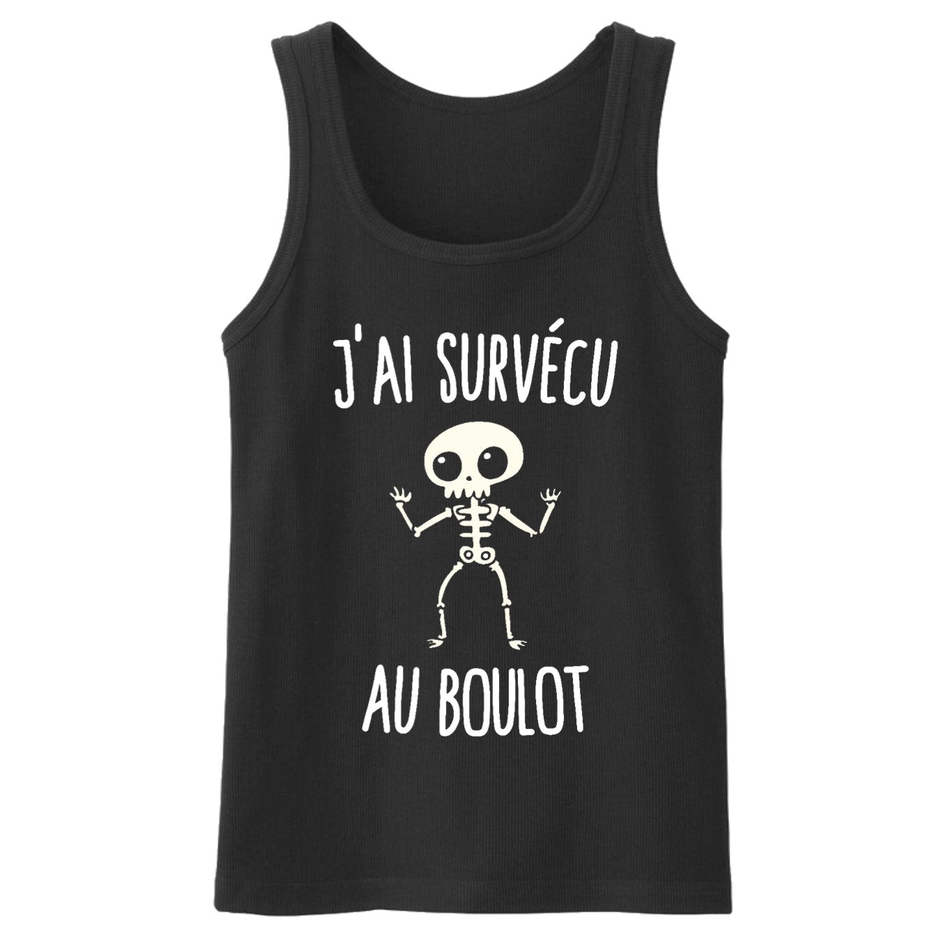 Débardeur Homme J'ai survécu au boulot