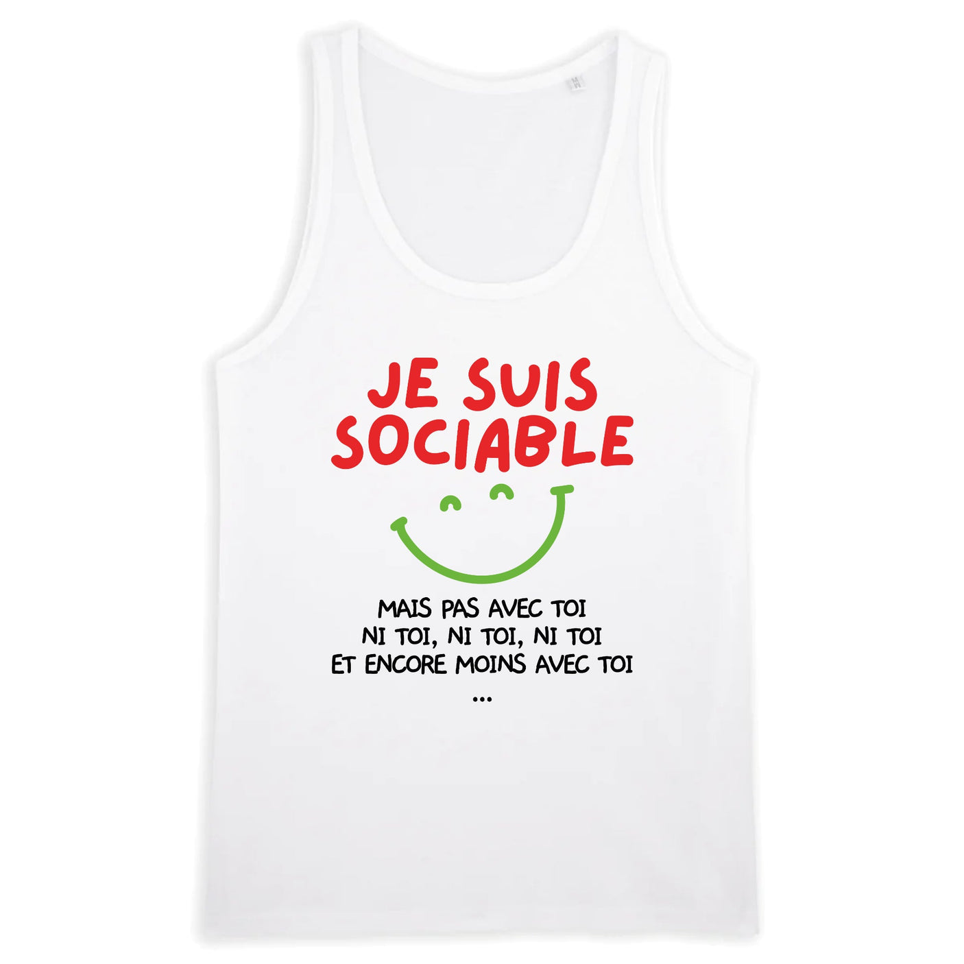 Débardeur Homme Je suis sociable mais pas avec toi