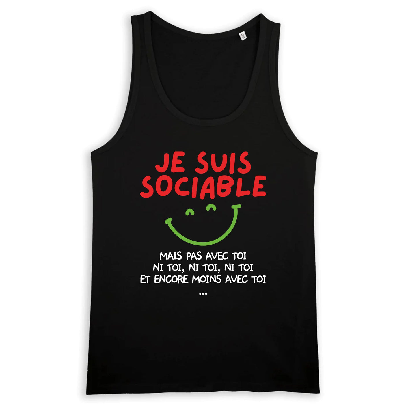 Débardeur Homme Je suis sociable mais pas avec toi