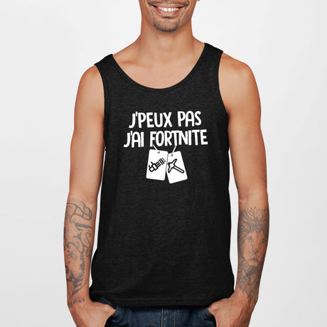 Débardeur Homme J'peux pas j'ai Fortnite Noir