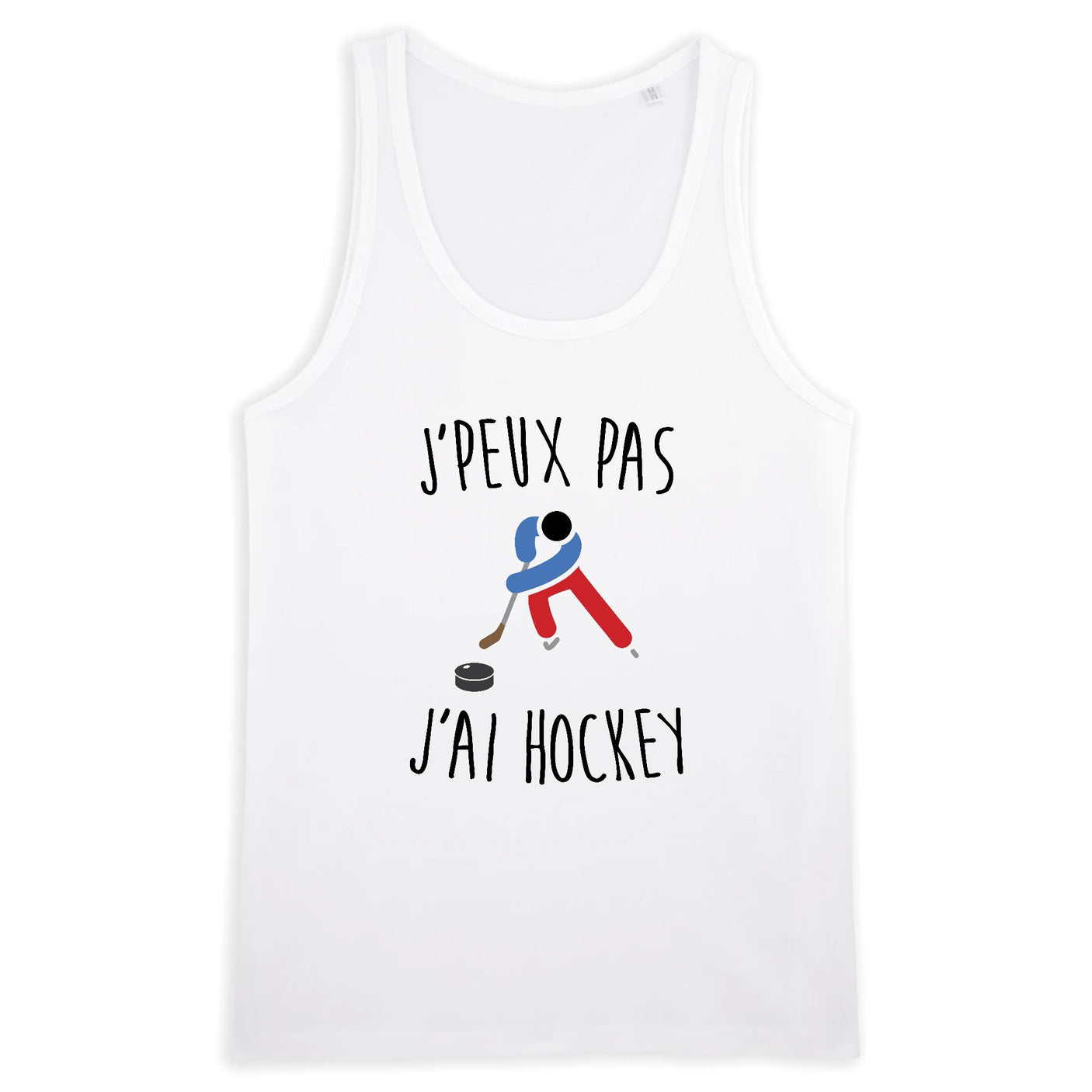 Débardeur Homme J'peux pas j'ai hockey