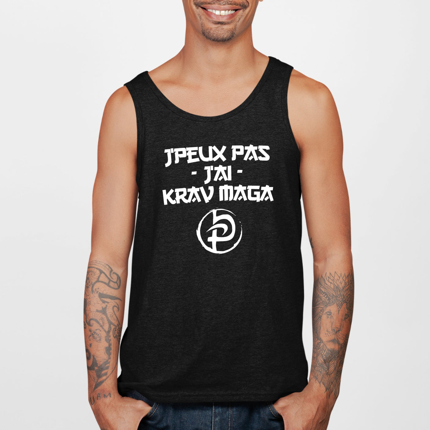 Débardeur Homme J'peux pas j'ai krav maga Noir