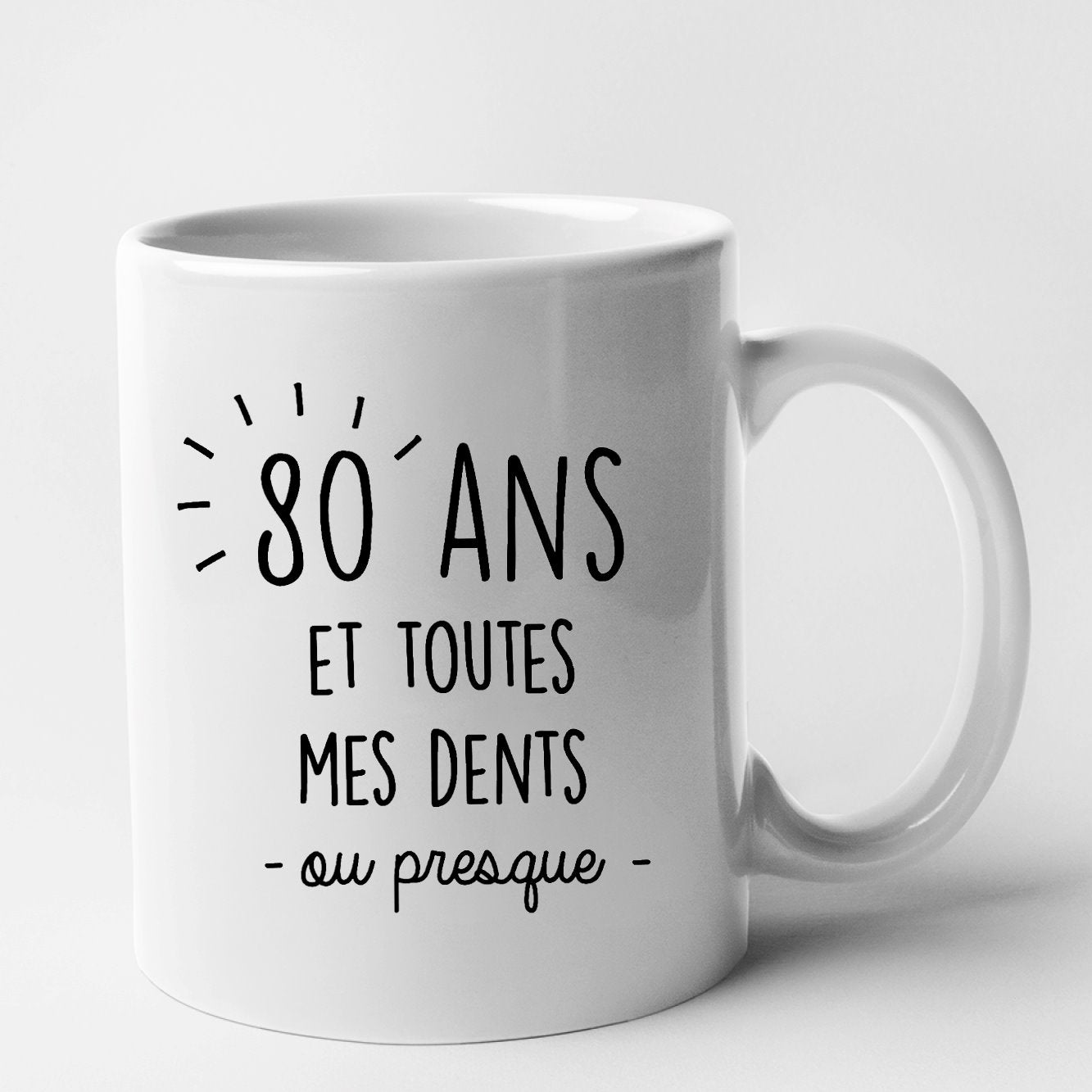 Mug Anniversaire 80 ans Blanc