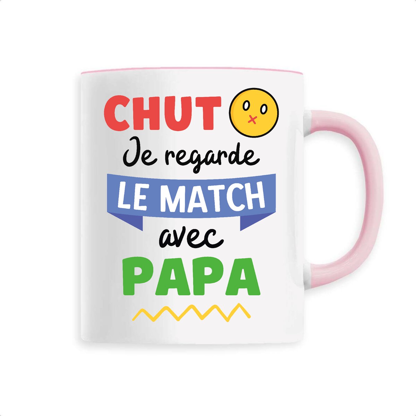 Mug Chut je regarde le match avec papa