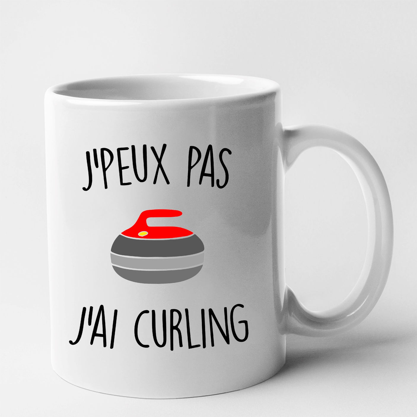 Mug J'peux pas j'ai curling Blanc