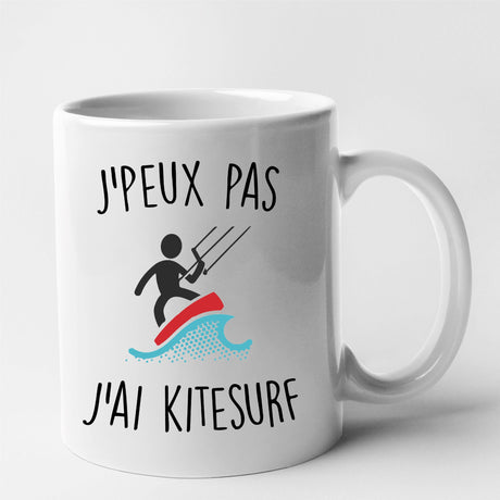 Mug J'peux pas j'ai kitesurf Blanc