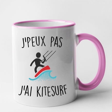 Mug J'peux pas j'ai kitesurf Rose