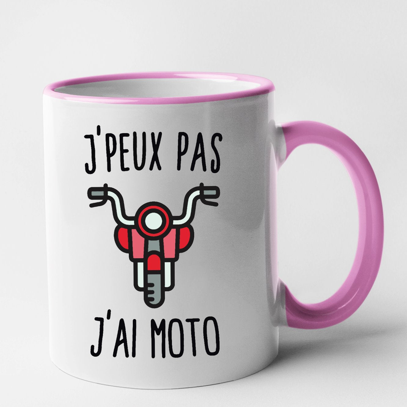 Mug J'peux pas j'ai moto Rose