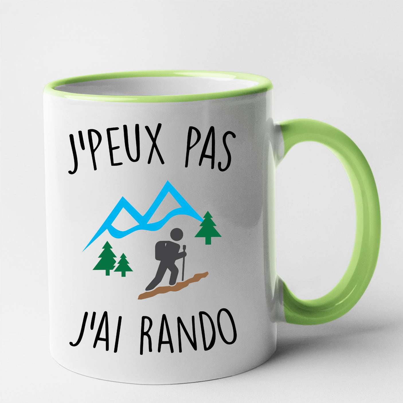 Mug J'peux pas j'ai rando Vert