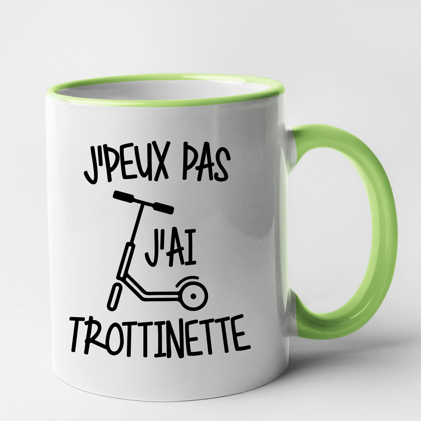 Mug J'peux pas j'ai trottinette Vert