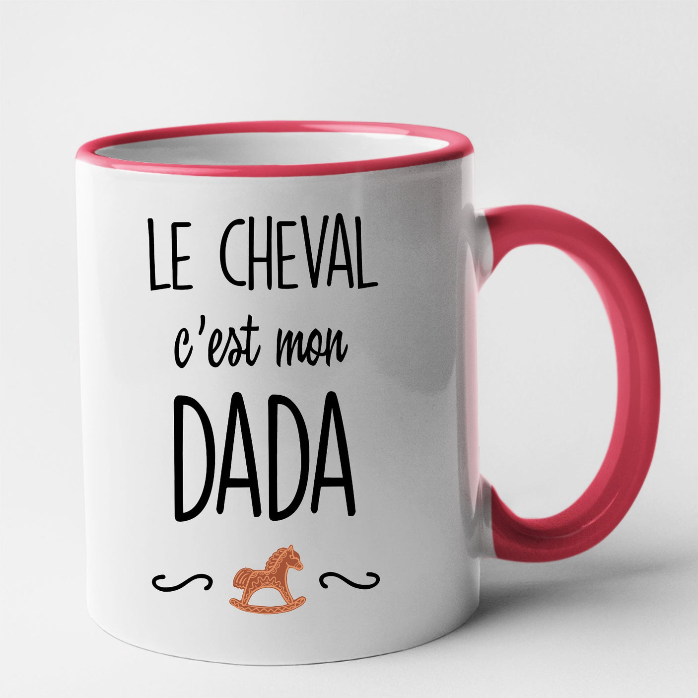 Mug Le cheval c'est mon dada Rouge