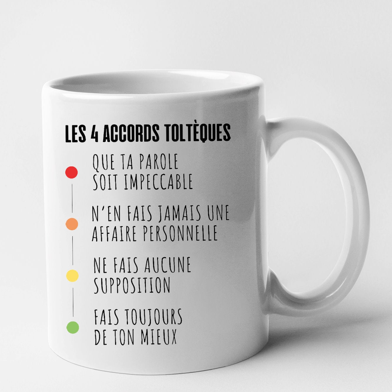 Mug Les 4 accords toltèques Blanc