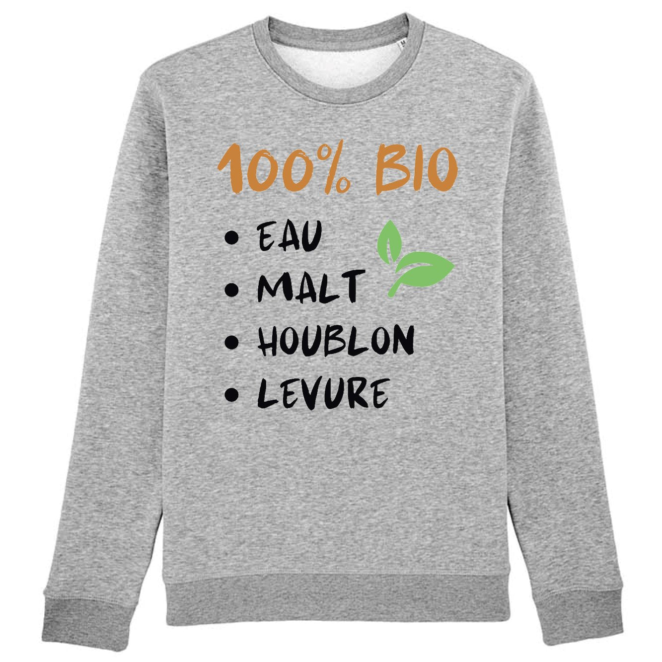 Sweat Adulte 100% bio eau malt houblon levure