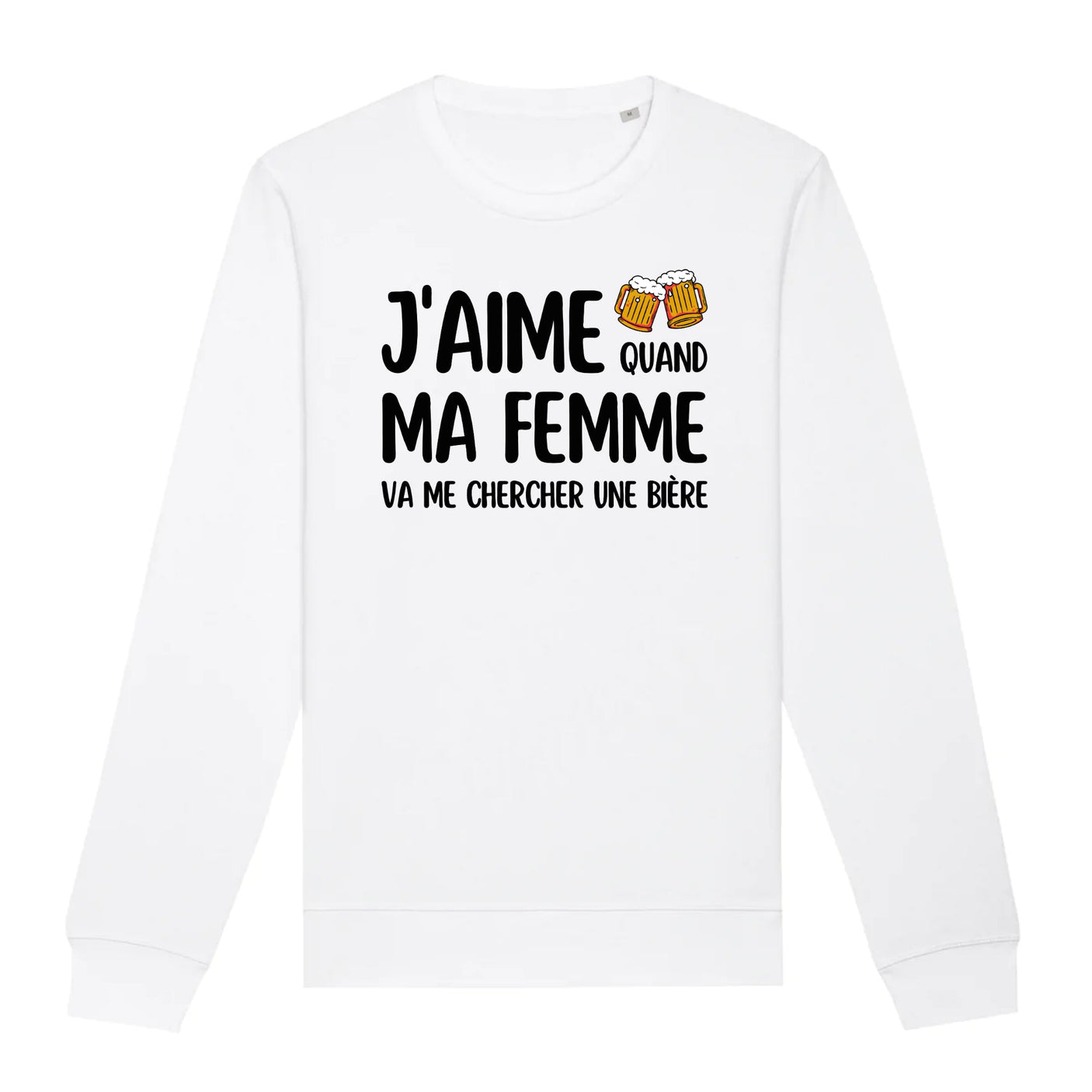 Sweat Adulte J'aime quand ma femme va me chercher une bière