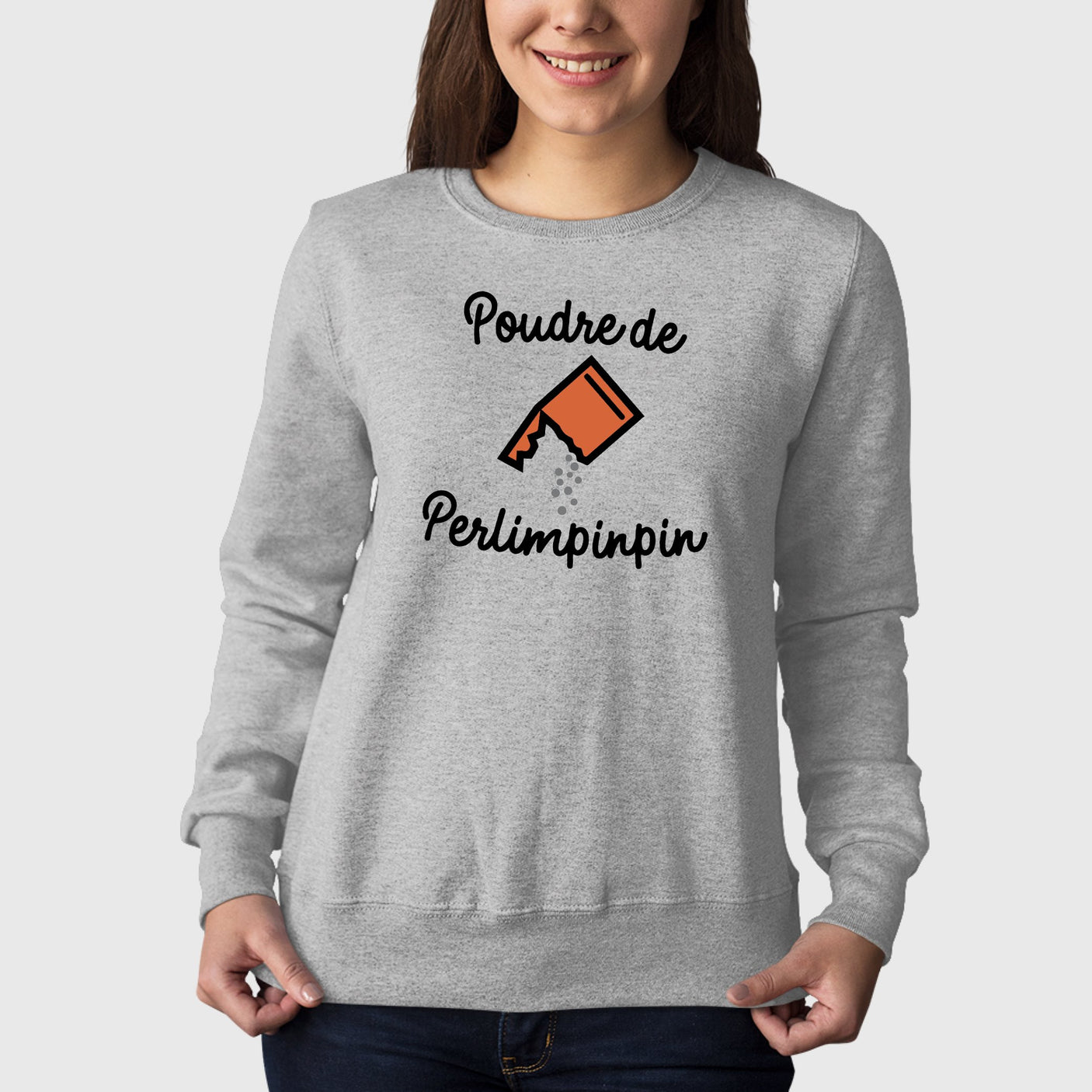 Sweat Adulte Poudre de perlimpinpin Gris