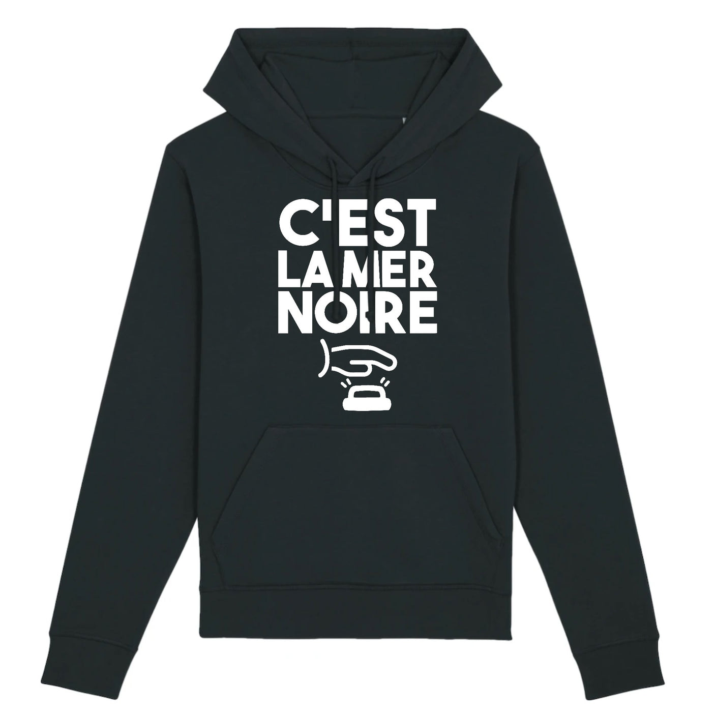 Sweat Capuche Adulte C'est la mer noire