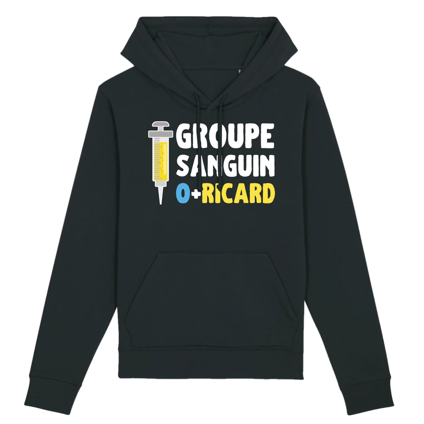 Sweat Capuche Adulte Groupe sanguin O + Ricard