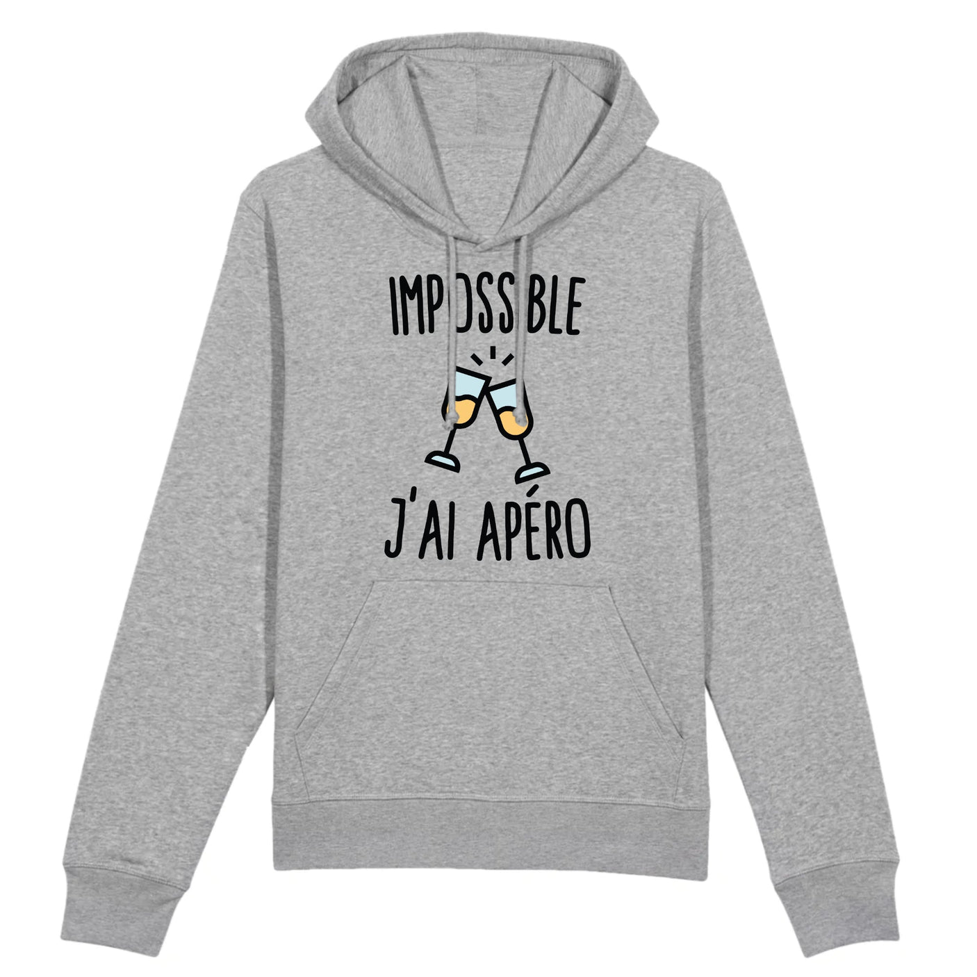 Sweat Capuche Adulte Impossible j'ai apéro