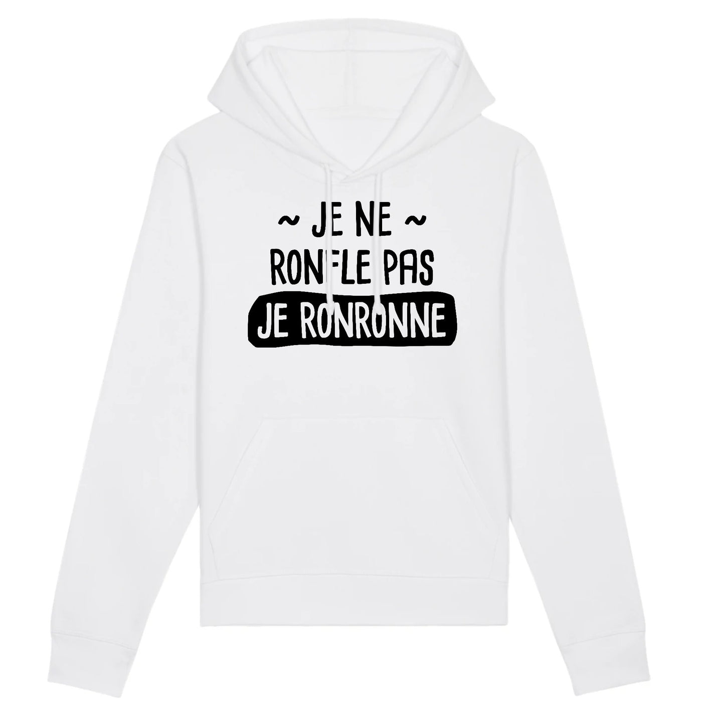 Sweat Capuche Adulte Je ne ronfle pas je ronronne