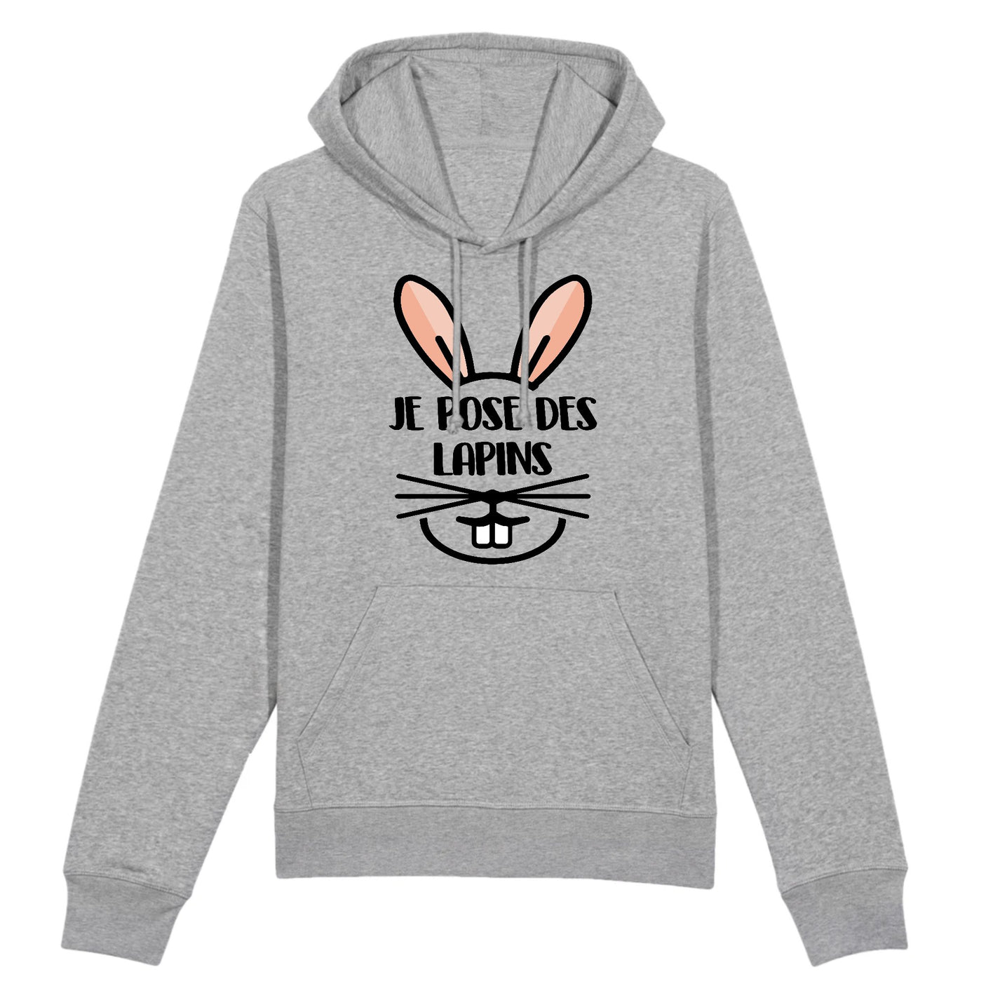 Sweat Capuche Adulte Je pose des lapins