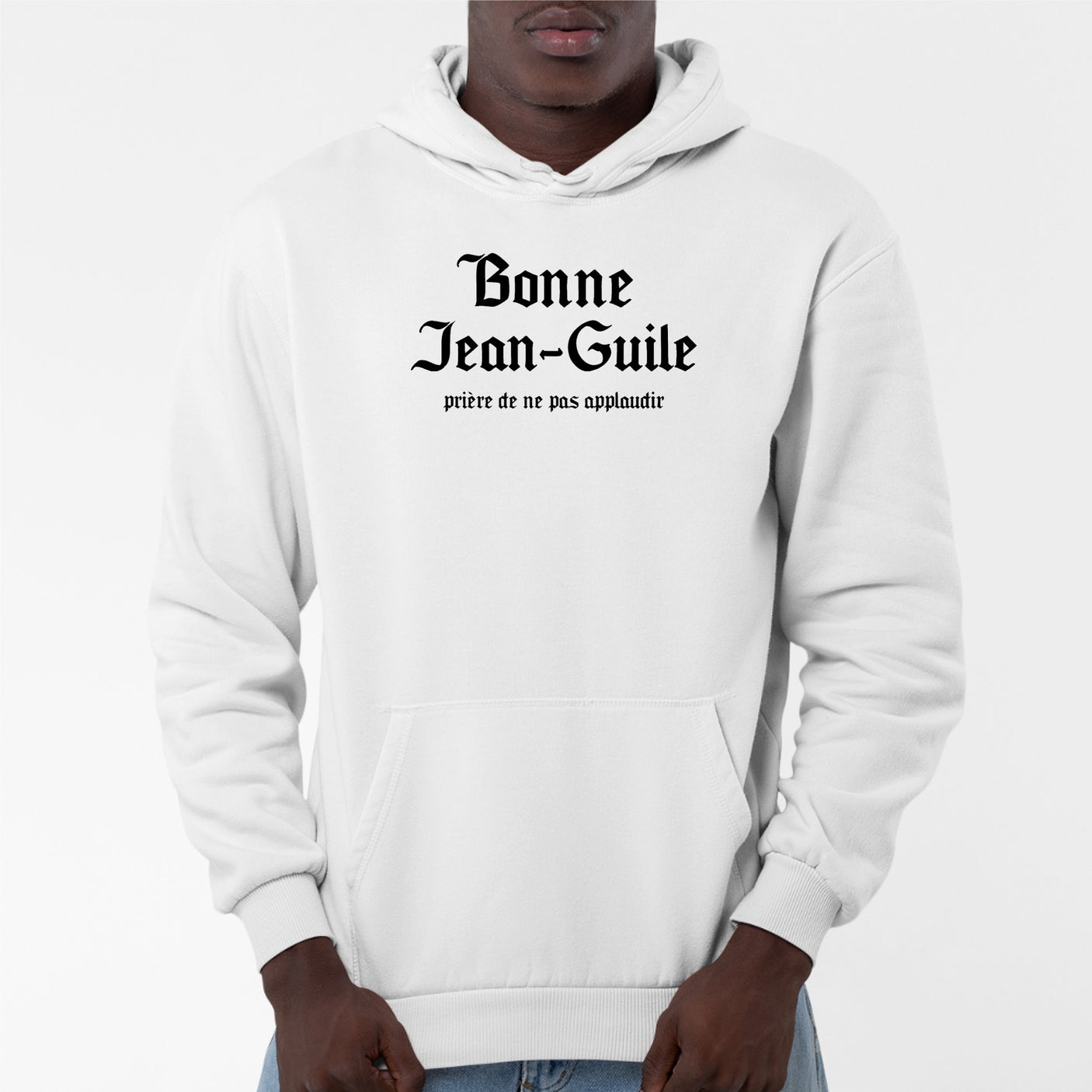 Sweat Capuche Adulte Jean-Guile Blanc
