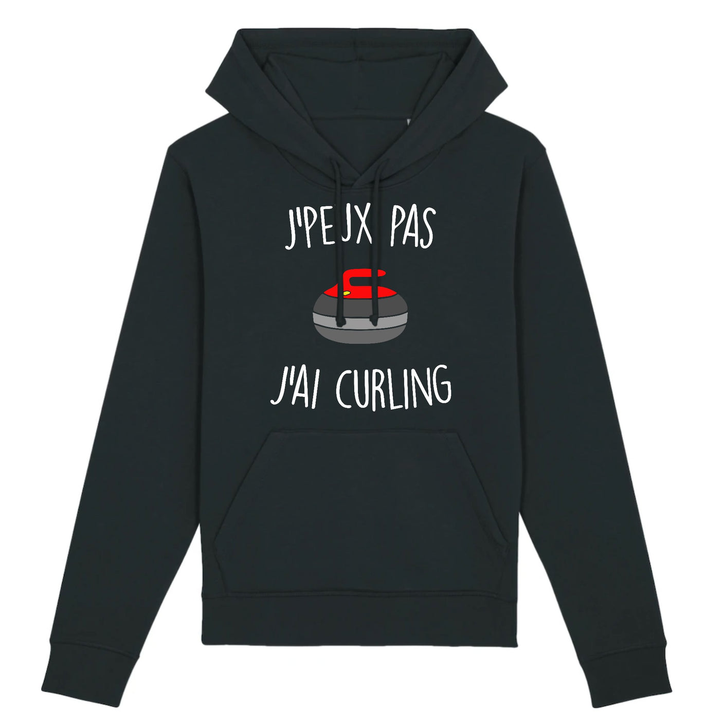 Sweat Capuche Adulte J'peux pas j'ai curling