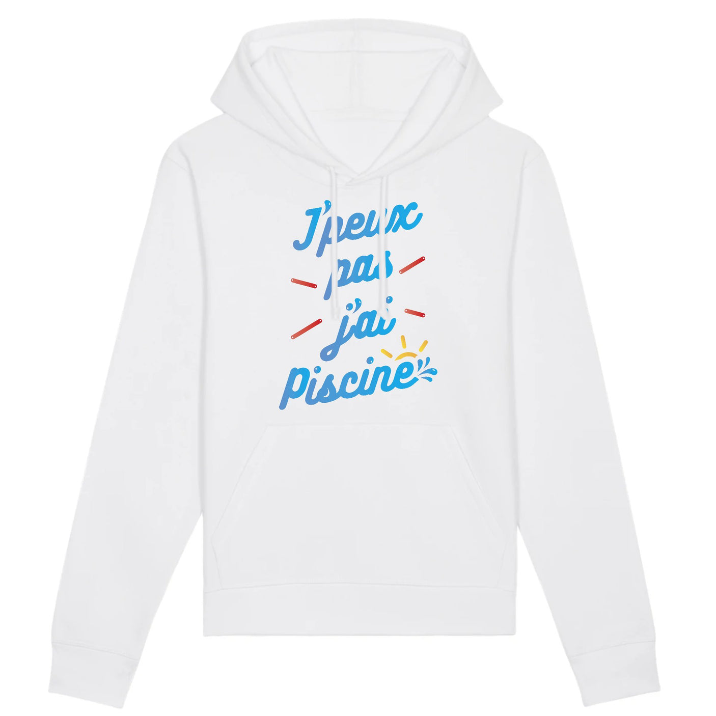 Sweat Capuche Adulte J'peux pas j'ai piscine