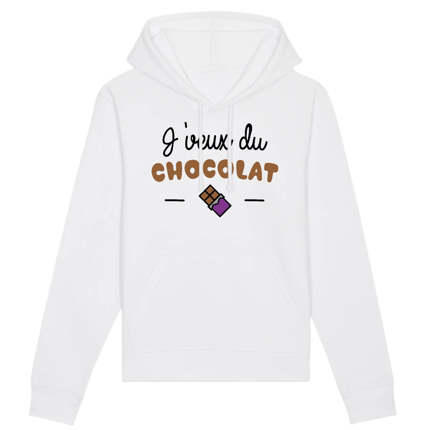 Sweat Capuche Adulte J'veux du chocolat